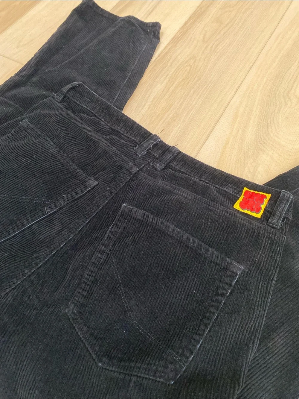 Empyre Corduroy Black Loose Fit Skate Pants | Size 34 Y2K